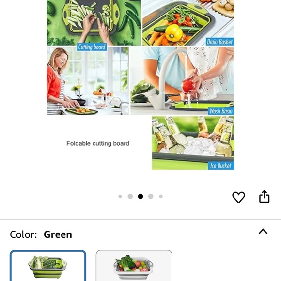 Collapsible Cutting Board Drain Basket, Portable Multi-Function Chopping Board - Picture 7 of 10